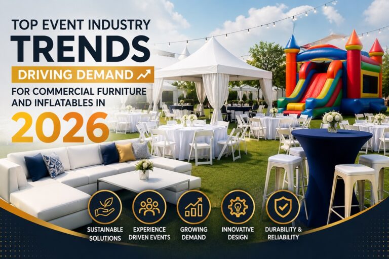 Top Event Industry Trends Driving Demand for Commercial Furniture and Inflatables in 2026